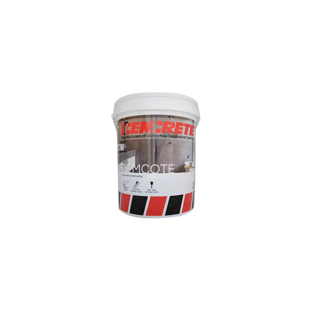 Cemcrete CemCote thin skim-on wall coating, pail