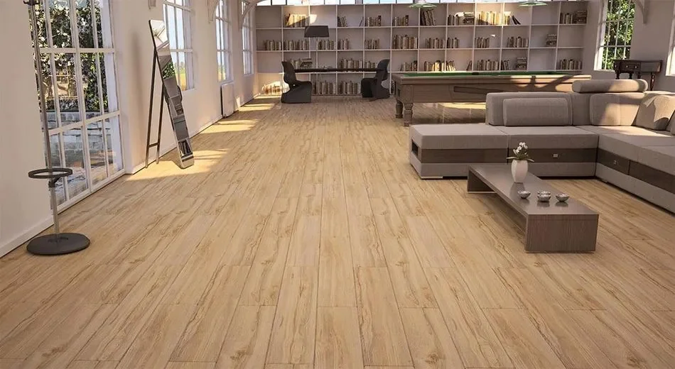 Finfloor AGT Natura Line laminate flooring, bright living room, Botswana