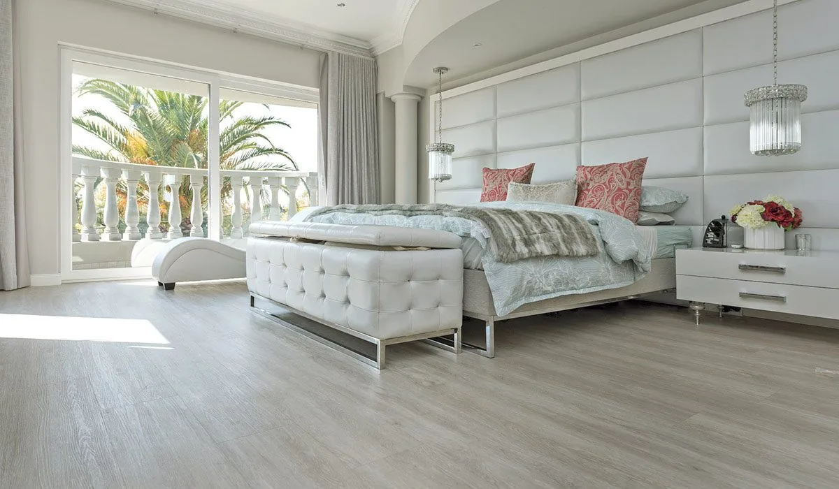 Finfloor DiamondCore Alabaster SPC vinyl flooring, residential bedroom, Botswana