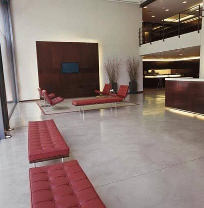 Decorative concrete lobby floor, Botswana