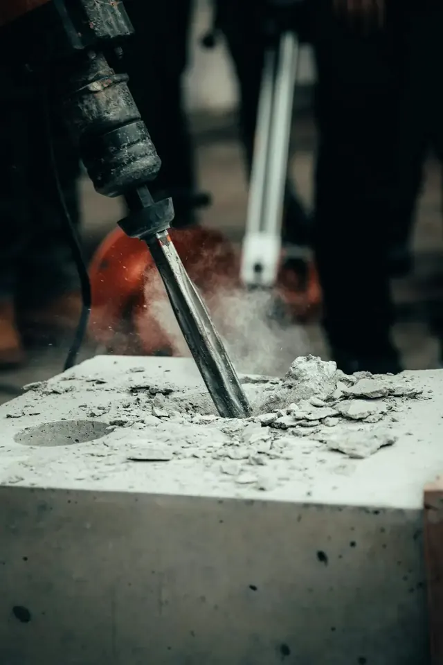 Concrete joint preparation before sealing, Botswana