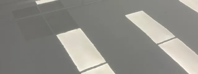 Glossy epoxy resin floor with reflections, Botswana