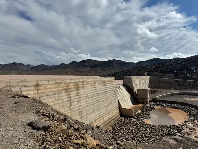 Water-retaining concrete structure in Botswana